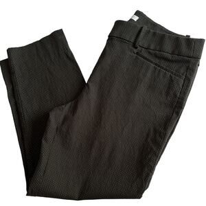 Loft Women's Pants The Riviera Pant Marisa Fit Cropped Black Polka Dot Size 12
